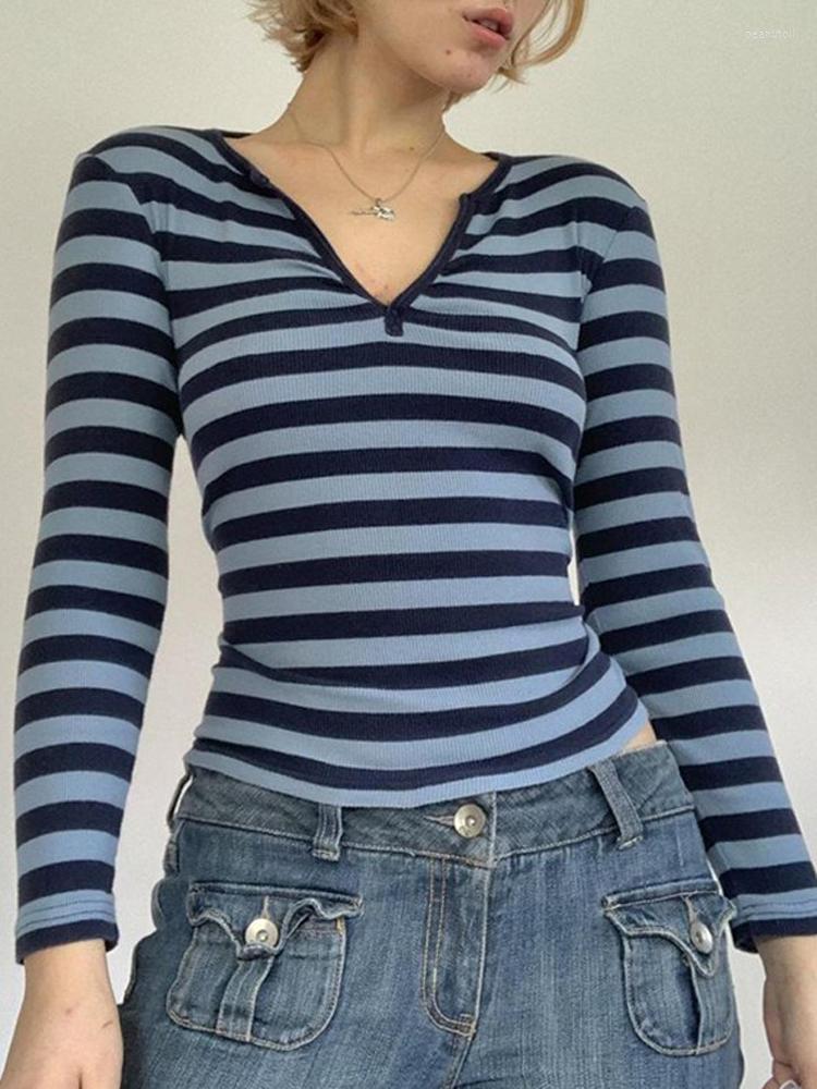 Women' T Shirts Striped V Neck Long Sleeve Tee Women Green Cute Tops Autumn Tshirt Ladies Aesthetic Y2K Pullover 90S Grunge Goblin Core, Blue
Women' T Shirts Striped V Neck Long Sleeve Tee Women Green Cute Tops Autumn Tshirt Ladies Aesthetic Y2K Pullover 90S Grunge Goblin Core, Blue