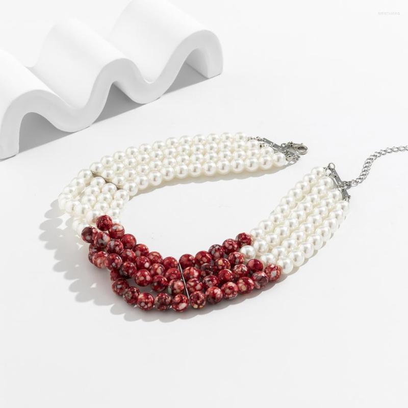 Choker Fashion Neck Chain Item Women Necklace Gothic Multi-Layer White Imitation Pearl Ornamental
Choker Fashion Neck Chain Item Women Necklace Gothic Multi-Layer White Imitation Pearl Ornamental