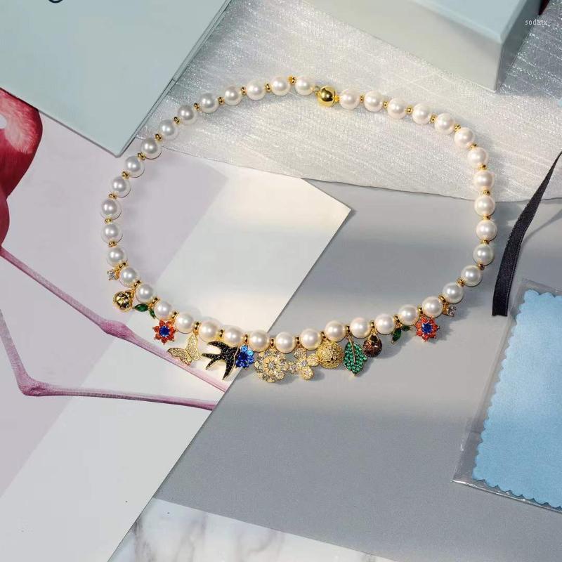 Chains Luxury Goods Sterling Silver 925 Zirconia Butterfly Flower Bird Rose Garden Clavicle Chain Pearl Necklace Vintage Fine Jewelry
Chains Luxury Goods Sterling Silver 925 Zirconia Butterfly Flower Bird Rose Garden Clavicle Chain Pearl Necklace Vintage Fine Jewelry