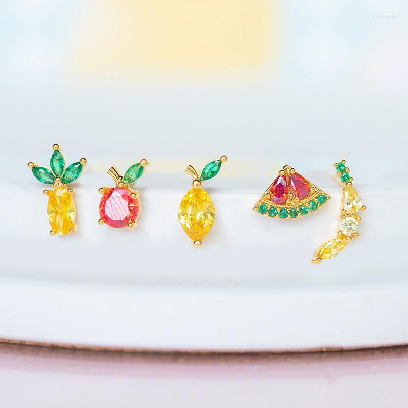 Stud Earrings 925 Sterling Silver Ear Neeble Lovely Fruit Series For Women Creative Luxury Colorful Small Fashion Gift
Stud Earrings 925 Sterling Silver Ear Neeble Lovely Fruit Series For Women Creative Luxury Colorful Small Fashion Gift