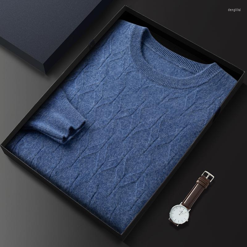 Men's Sweaters 2023 High-end Autumn Cashmere Winter Casual Clothing O-Neck Men's Sweater Solid Slim Fit Men Knitted Pullover, Beige 
Men's Sweaters 2023 High-end Autumn Cashmere Winter Casual Clothing O-Neck Men's Sweater Solid Slim Fit Men Knitted Pullover, Beige