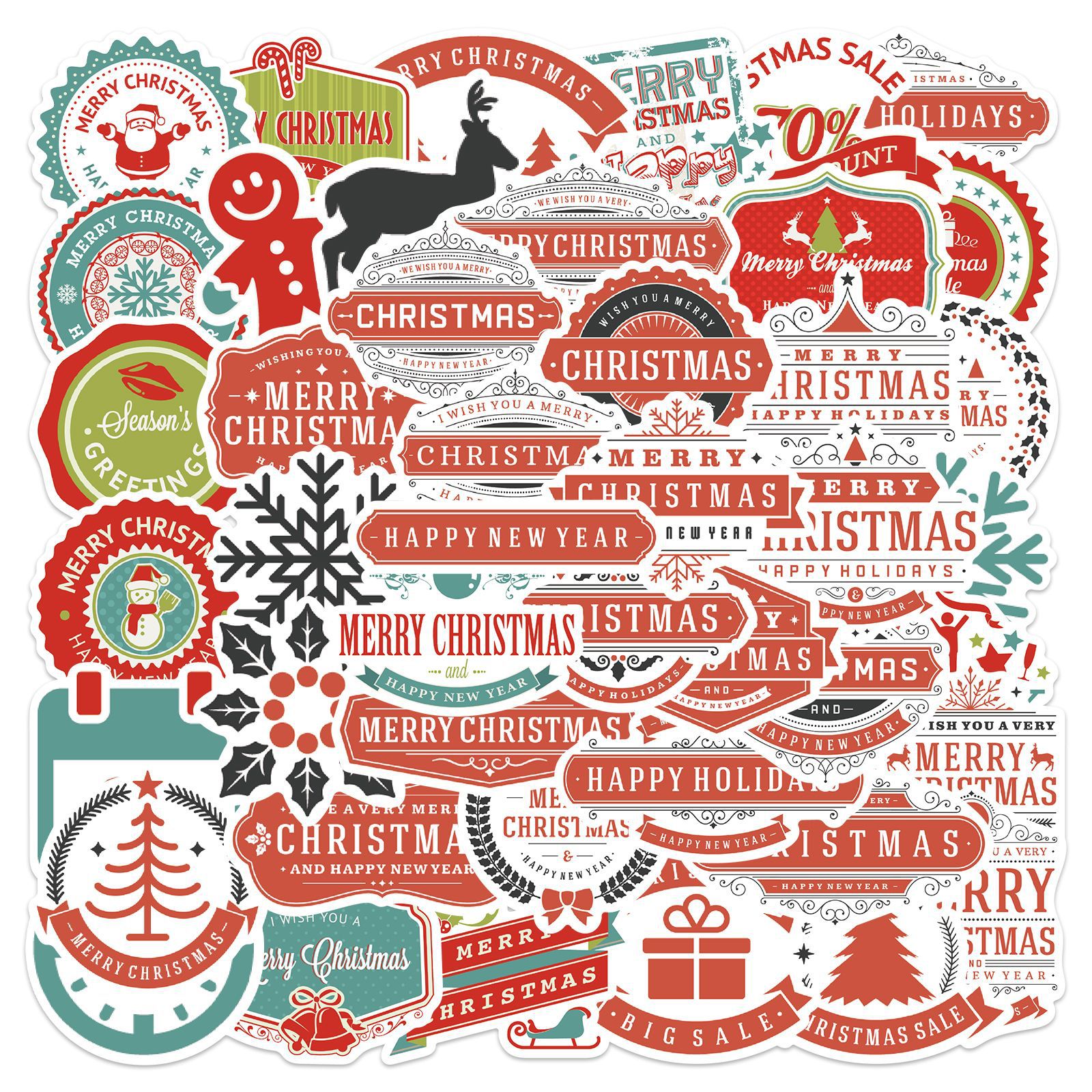45Pcs Cartoon Christmas Decoration Strip Stickers Decals Waterproof Car Laptop Stickers Luggage Bottle Travel Case Vinyl Decals Wholesale, Multi-color
45Pcs Cartoon Christmas Decoration Strip Stickers Decals Waterproof Car Laptop Stickers Luggage Bottle Travel Case Vinyl Decals Wholesale, Multi-color