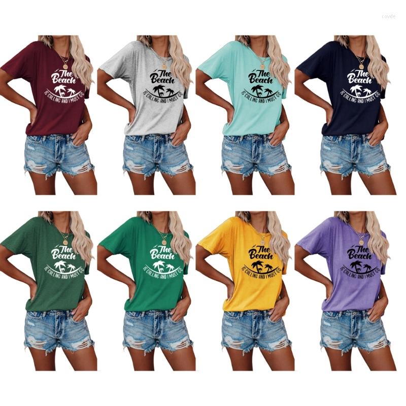 Women' T Shirts Beach-is Calling And I Must Go T-shirt For Women All-matching Tee-Top Graphic Letter Print Short-Sleeve, Purple
Women' T Shirts Beach-is Calling And I Must Go T-shirt For Women All-matching Tee-Top Graphic Letter Print Short-Sleeve, Purple