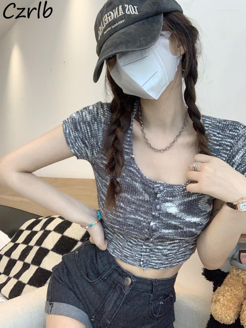 Women's T Shirts Sexy Girls Slim T-shirts Women Y2k Crop Top Aesthetics Clothes Summer Knitted Sweet Korean Style Kpop Fashion All-match, Green
Women's T Shirts Sexy Girls Slim T-shirts Women Y2k Crop Top Aesthetics Clothes Summer Knitted Sweet Korean Style Kpop Fashion All-match, Green