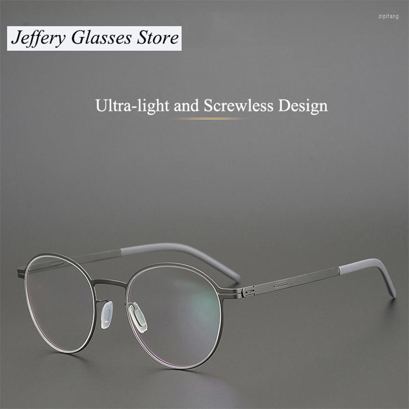 Sunglasses Frames German Titanium Alloy Screwless Men Glasses Optical Ultra-light Business Round Prescription Diopter Eyeglasses
Sunglasses Frames German Titanium Alloy Screwless Men Glasses Optical Ultra-light Business Round Prescription Diopter Eyeglasses