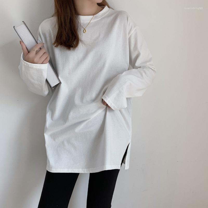 Women's T Shirts White Long-sleeved T-shirt Women's Autumn Inner Bottoming Shirt Korean Version Loose Mid-length Fleece Top Women
Women's T Shirts White Long-sleeved T-shirt Women's Autumn Inner Bottoming Shirt Korean Version Loose Mid-length Fleece Top Women
