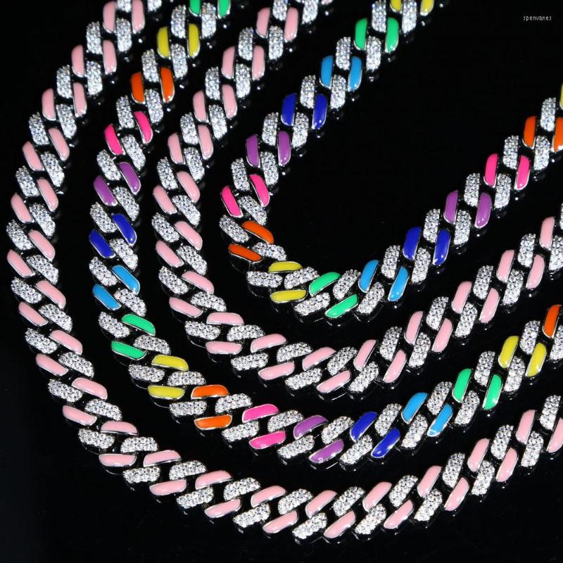 Chains 2023 Colorful Enamel Chocker Necklace Iced Out 11mm Cuban Link Chain With Shiny Cz Fashion Hiphop Jewelry For Women Men
Chains 2023 Colorful Enamel Chocker Necklace Iced Out 11mm Cuban Link Chain With Shiny Cz Fashion Hiphop Jewelry For Women Men