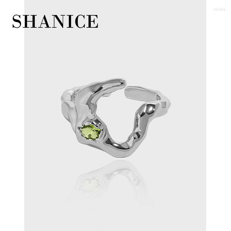 Cluster Rings SHANICE S925 Sterling Silver Irregular Surface Zircon CZ Stones For Women Bezel Setting Women's Finger Lady Sliver Ring
Cluster Rings SHANICE S925 Sterling Silver Irregular Surface Zircon CZ Stones For Women Bezel Setting Women's Finger Lady Sliver Ring
