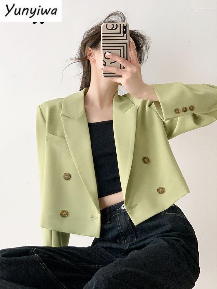 Women' Suits Cropped Jacket Women Blazers Green Chic Double Breasted Long Notar Fall League Wear 2023 Coat Solid
Women' Suits Cropped Jacket Women Blazers Green Chic Double Breasted Long Notar Fall League Wear 2023 Coat Solid