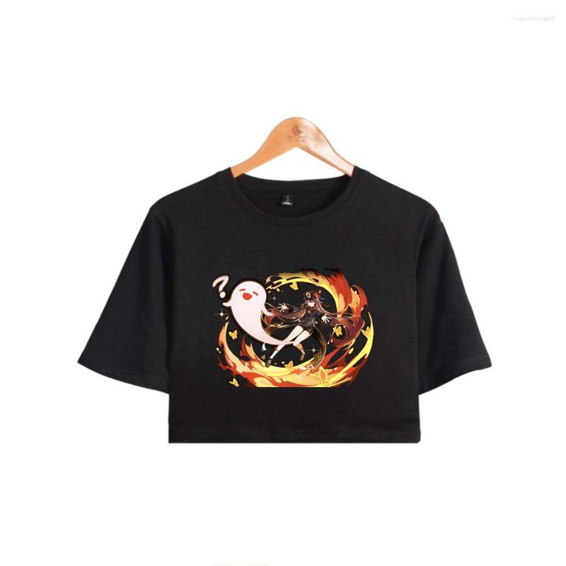 Women's T Shirts Genshin Impact Hu Tao Crop Top Exposed Navel T-Shirt Oversize Girls O-neck Summer Tops Womens Funny Tshirt, 2d
Women's T Shirts Genshin Impact Hu Tao Crop Top Exposed Navel T-Shirt Oversize Girls O-neck Summer Tops Womens Funny Tshirt, 2d