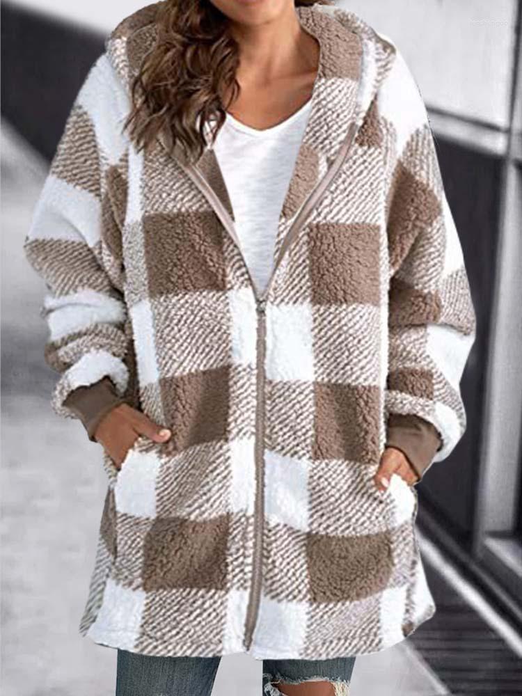 Women' Fur 2023 Autumn Winter Plaid Faux Coat Women Teddy Hooded Jackets Female Furry Bear Plush Jacket, Red
Women' Fur 2023 Autumn Winter Plaid Faux Coat Women Teddy Hooded Jackets Female Furry Bear Plush Jacket, Red