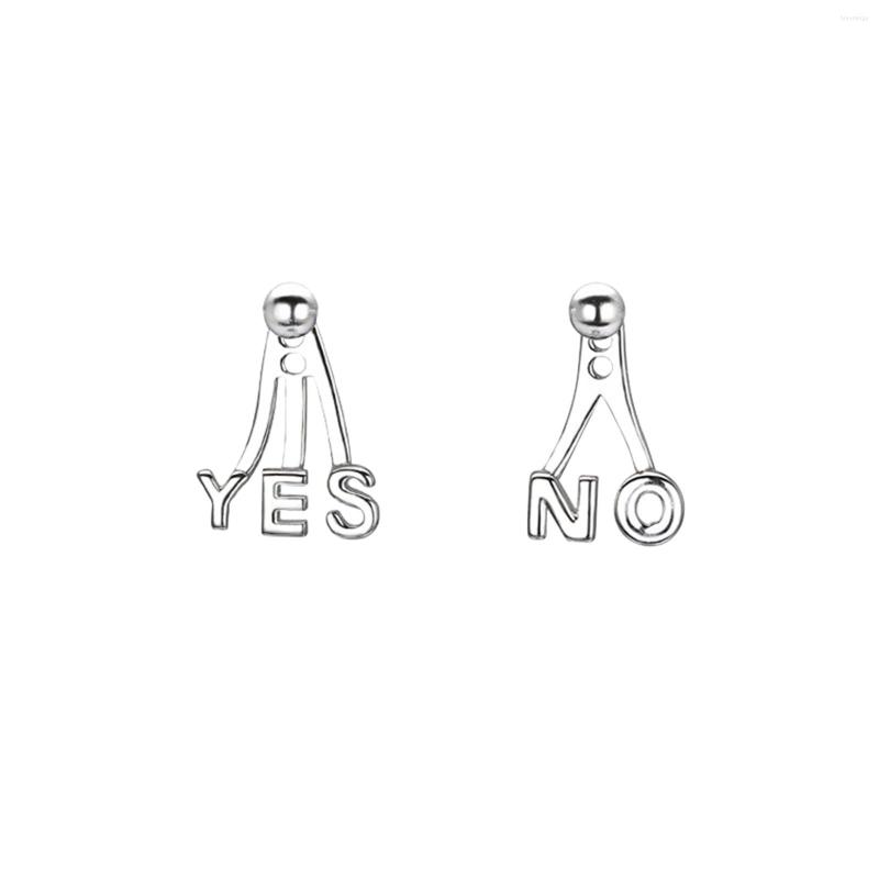 Stud Earrings Copper Trend Yes Or NO Fashion For Women Jewelry Party Filled Hoop Clip On