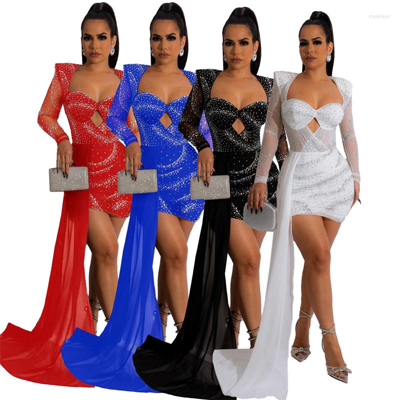 Casual Dresses 2023 Spring Diamonds Sheer Mesh Patchwork Ribbon Mini Party Dress Women Sexy Hollow Out Long Sleeve Strapless Bodycon, Blue
Casual Dresses 2023 Spring Diamonds Sheer Mesh Patchwork Ribbon Mini Party Dress Women Sexy Hollow Out Long Sleeve Strapless Bodycon, Blue