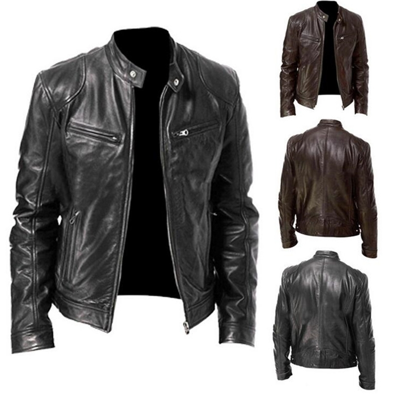 Mens Jackets Men Autumn Winter PU Jacket Leather Jacket Slim Fit Stand Collar Male Antiwind Motorcycle Lapel Diagonal Zipper Jacket Men 230213, Khaki
Mens Jackets Men Autumn Winter PU Jacket Leather Jacket Slim Fit Stand Collar Male Antiwind Motorcycle Lapel Diagonal Zipper Jacket Men 230213, Khaki