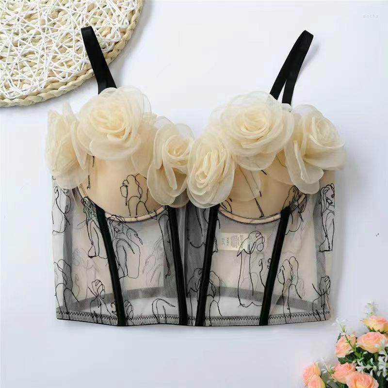 Women's Tanks Fashion Tank Top Sweet Flowers Crop Mesh Embroidery Corset Women Elegant Party Bustier Streetwear Festive Clothing, Gold
Women's Tanks Fashion Tank Top Sweet Flowers Crop Mesh Embroidery Corset Women Elegant Party Bustier Streetwear Festive Clothing, Gold