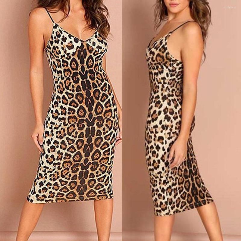 Casual Dresses Fashion Women Sexy O-Neck Leopard Off Shoulder Backless Bodycon Camis Dress, Coffee
Casual Dresses Fashion Women Sexy O-Neck Leopard Off Shoulder Backless Bodycon Camis Dress, Coffee