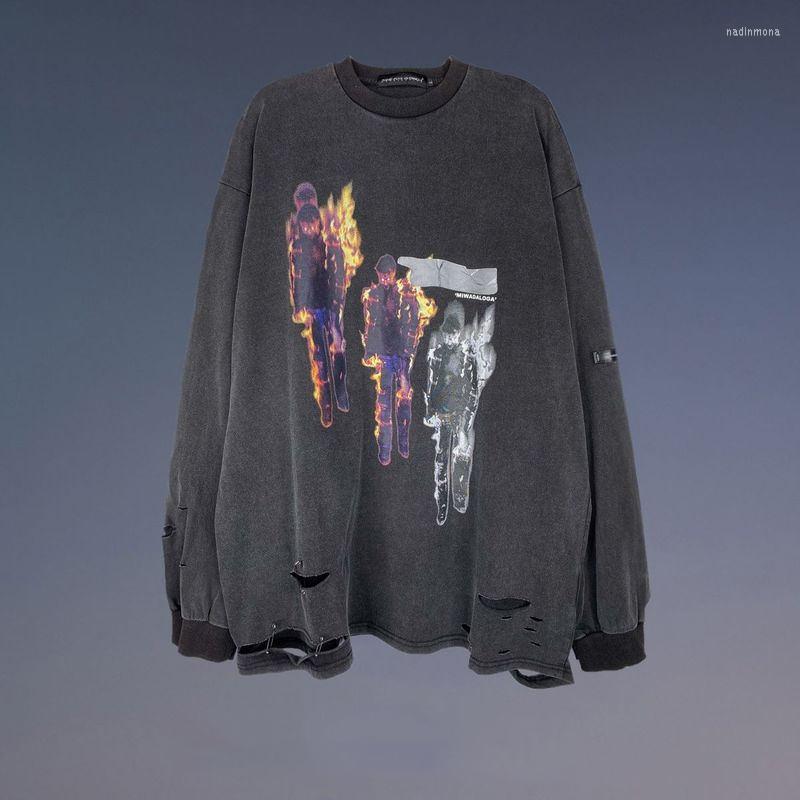 Men's T Shirts Streetwear Tie-dye Long-sleeved T-shirt Niche Aesthetic Style Hole Loose Hip-hop O-neck Blouse Trendy Tops Men For Women, Black
Men's T Shirts Streetwear Tie-dye Long-sleeved T-shirt Niche Aesthetic Style Hole Loose Hip-hop O-neck Blouse Trendy Tops Men For Women, Black