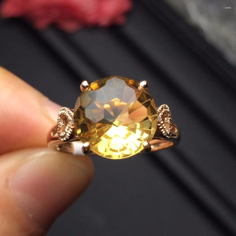 Cluster Rings Fine Jewelry Real 18K Rose Gold AU750 Natural Citrine Gemstones Chic Diamonds Female Anniversary Gift
Cluster Rings Fine Jewelry Real 18K Rose Gold AU750 Natural Citrine Gemstones Chic Diamonds Female Anniversary Gift