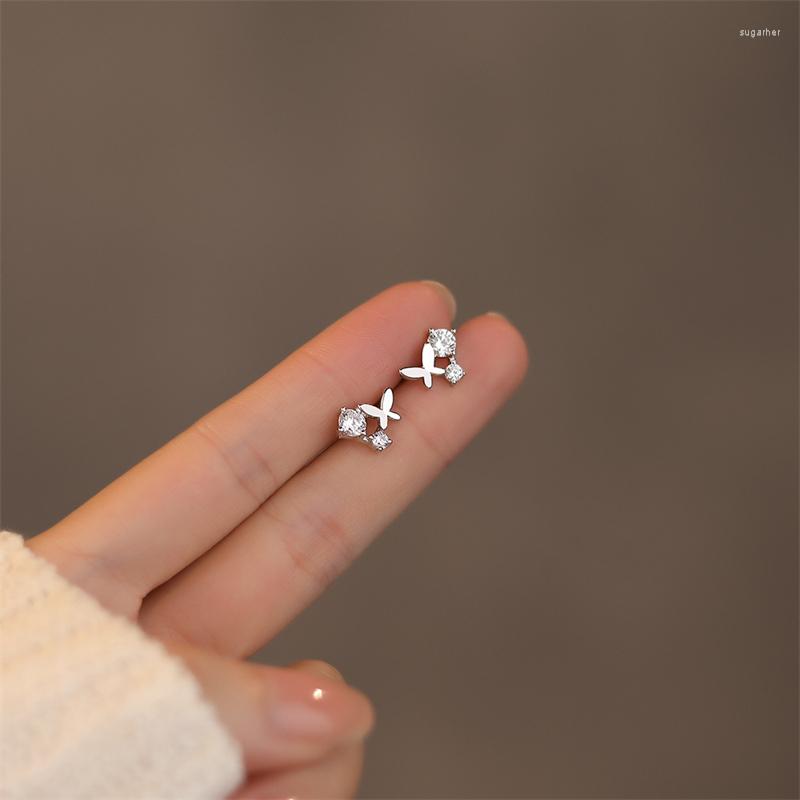 Stud Earrings 925 Sterling Silver Shiny Zircon Butterfly For Women Simple Light Luxury Elegant Temperament Jewelry Accessories
Stud Earrings 925 Sterling Silver Shiny Zircon Butterfly For Women Simple Light Luxury Elegant Temperament Jewelry Accessories
