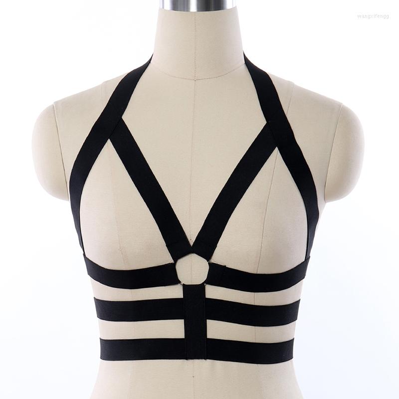 Garters Women Black Gothic Body Harness Cage Suspender Bra Open Chest Crop Top Elastic Harajuku Bondage, G-o0050
Garters Women Black Gothic Body Harness Cage Suspender Bra Open Chest Crop Top Elastic Harajuku Bondage, G-o0050