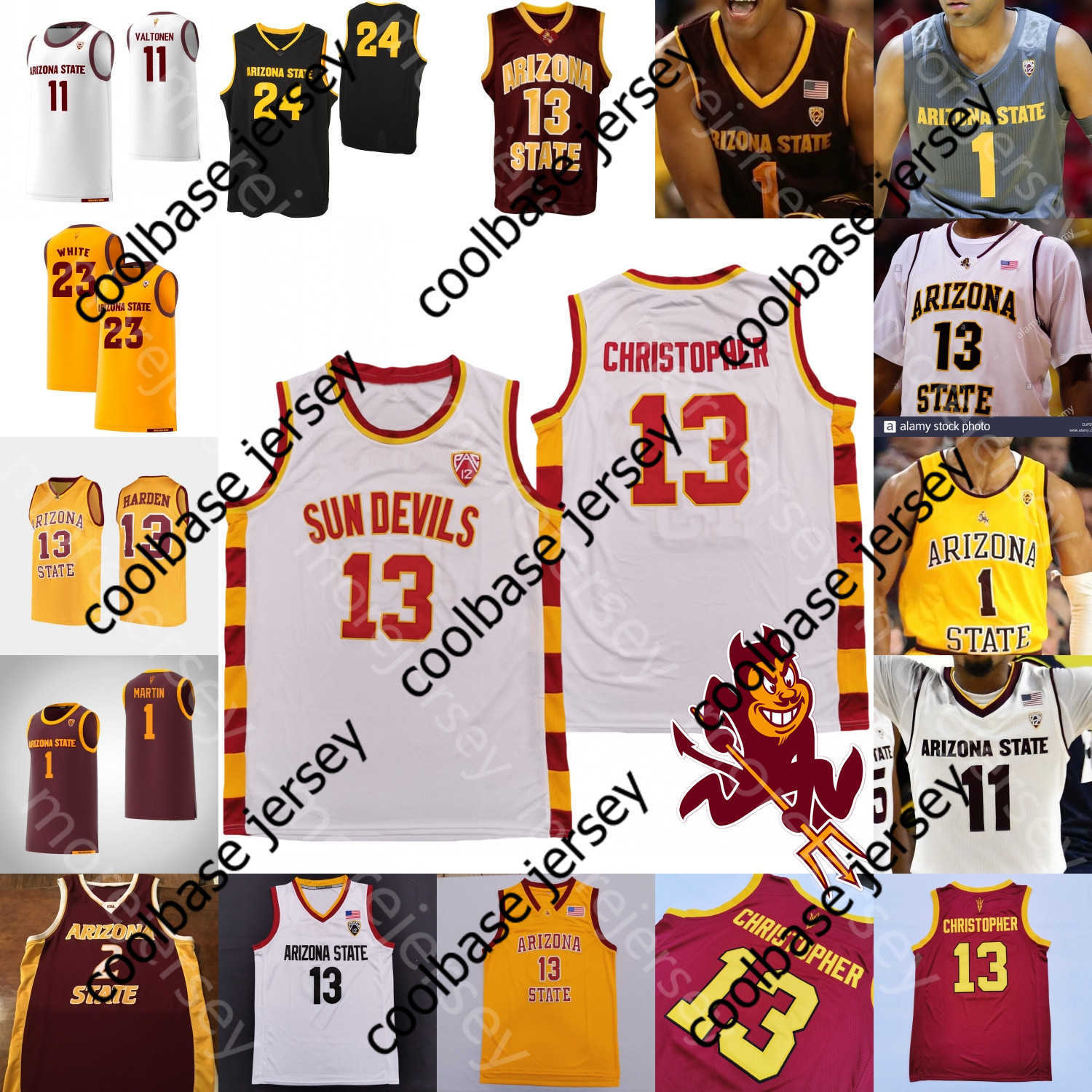 Custom 2020 Arizona State Sun Devils ASU Basketball Jersey NCAA College Harden Remy Martin Caleb Christopher Bagley Cherry Lawrence Muhammad, White v
Custom 2020 Arizona State Sun Devils ASU Basketball Jersey NCAA College Harden Remy Martin Caleb Christopher Bagley Cherry Lawrence Muhammad, White v
