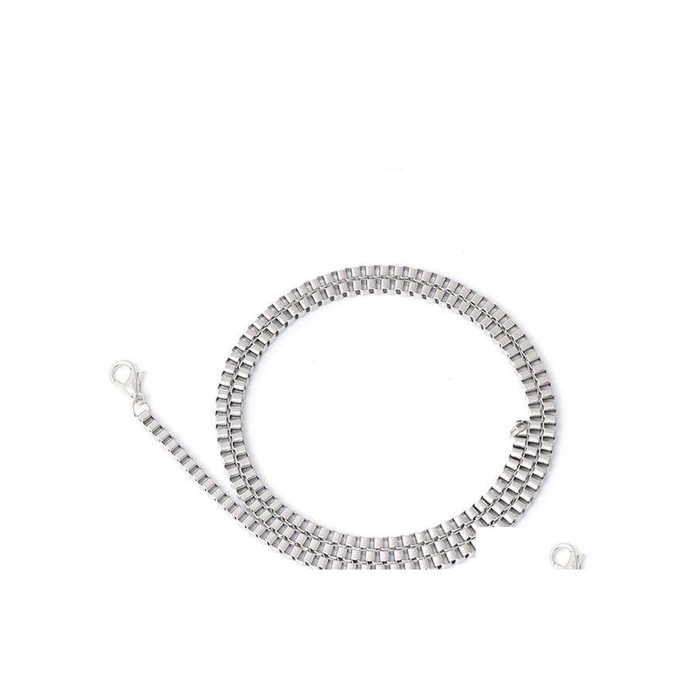 Chains Pretty Stainless Steel Necklace Sier Color Box Chain Long Mens Necklaces Jewelry Drop Delivery Pendants Dhxzp
Chains Pretty Stainless Steel Necklace Sier Color Box Chain Long Mens Necklaces Jewelry Drop Delivery Pendants Dhxzp