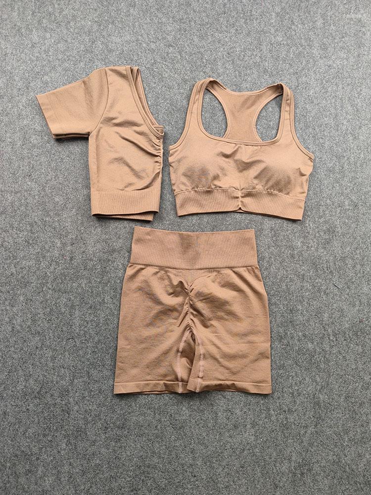 Active Sets 3PCS Seamless Yoga Women Fitness Tights Shorts Shirt Suit Sexy Sport Bra Tracksuit Girl Running Suits High Waist Thin Set, Blue
Active Sets 3PCS Seamless Yoga Women Fitness Tights Shorts Shirt Suit Sexy Sport Bra Tracksuit Girl Running Suits High Waist Thin Set, Blue