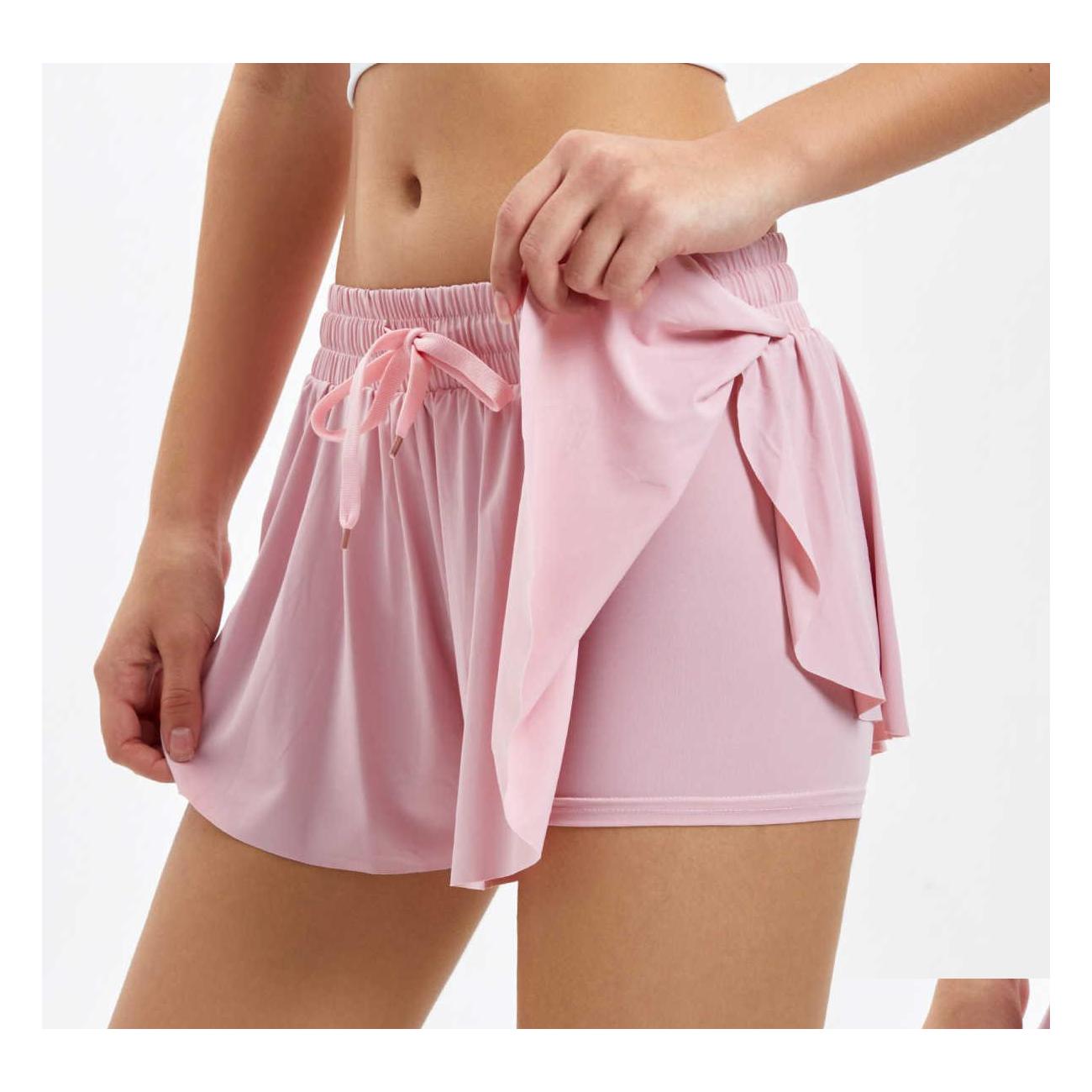 Yoga Outfits Sports Shorts Womens Summer Light Proof Safety Fast Drying Doublelayer Loose Skirts Tight Fitness Clothes Outside Drop Dhjf9, Black
Yoga Outfits Sports Shorts Womens Summer Light Proof Safety Fast Drying Doublelayer Loose Skirts Tight Fitness Clothes Outside Drop Dhjf9, Black