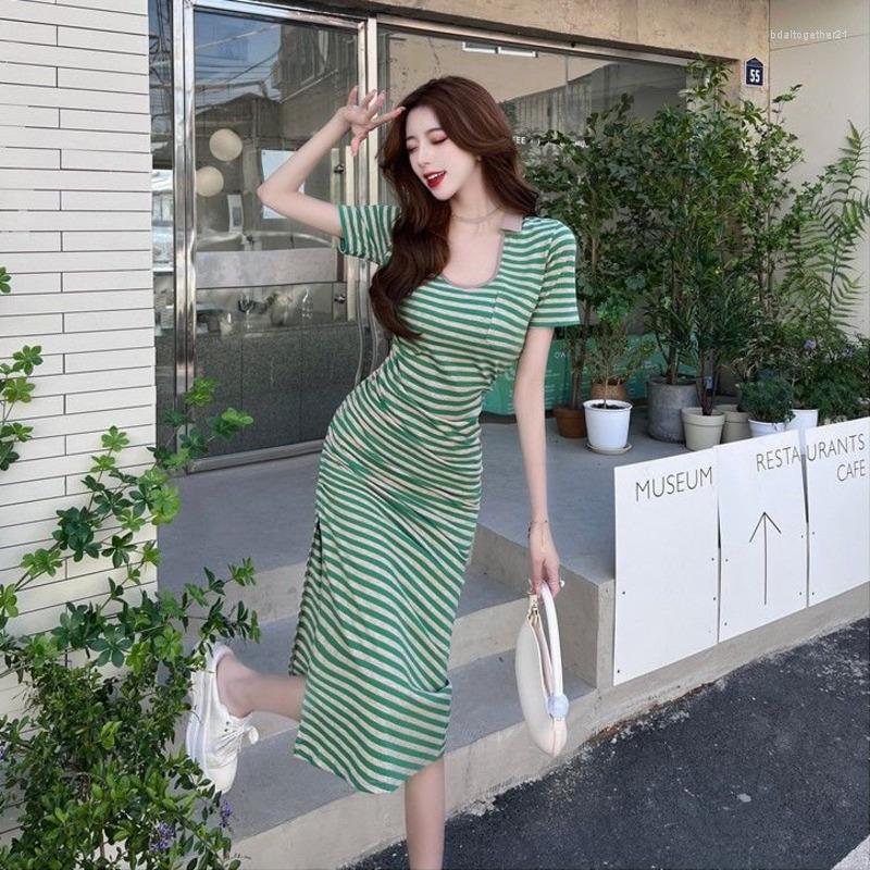 Party Dresses 2023 Women Summer Cotton Striped Sundress Short Sleeve Sexy Bodycon Midi Dress Elegant For Female Tunic Vestido Casual, Green
Party Dresses 2023 Women Summer Cotton Striped Sundress Short Sleeve Sexy Bodycon Midi Dress Elegant For Female Tunic Vestido Casual, Green