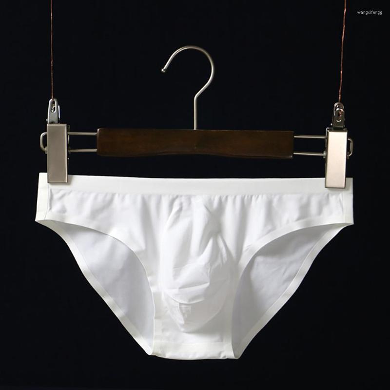 Underpants Men Underwear Sexy Briefs Man Ice Silk Seamless Breathable Low Rise Solid Comfortable Male Pouch Panties, White
Underpants Men Underwear Sexy Briefs Man Ice Silk Seamless Breathable Low Rise Solid Comfortable Male Pouch Panties, White