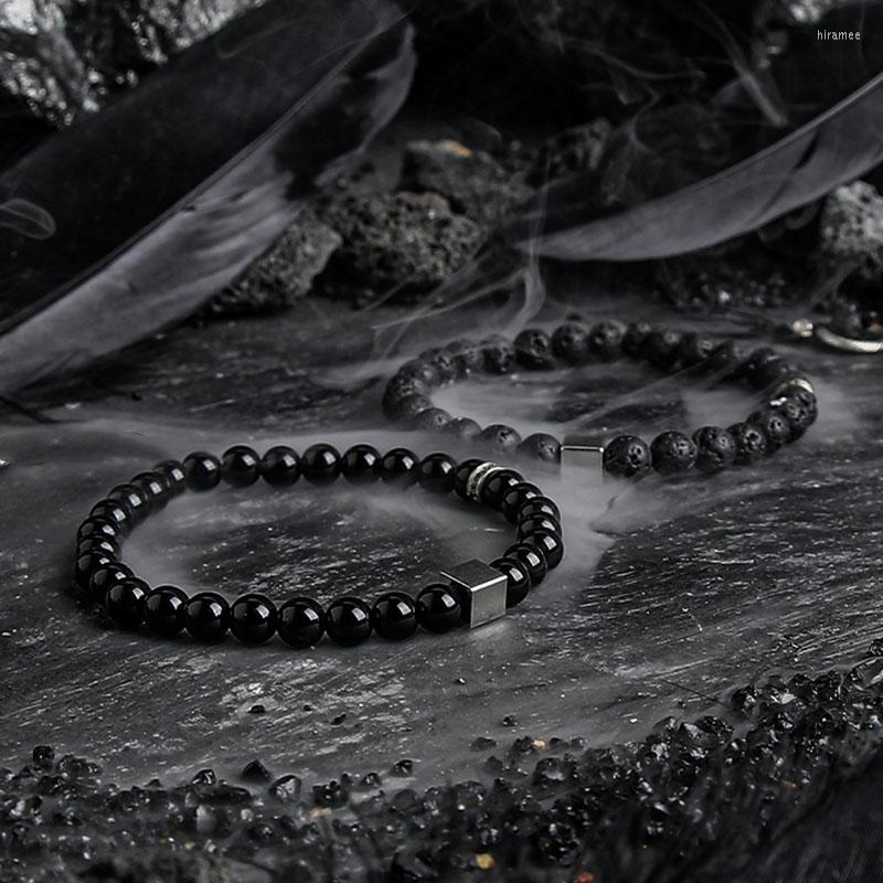 Link Bracelets Black Onyx Volcanic Natural Stone Beads Bracelet Men Women Magnetic Hematite Square Accessories Jewelry Weight Loss Gift
Link Bracelets Black Onyx Volcanic Natural Stone Beads Bracelet Men Women Magnetic Hematite Square Accessories Jewelry Weight Loss Gift