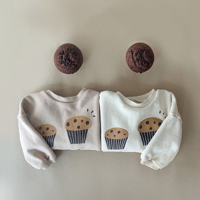 Hoodies Sweatshirts BOBOTCNUNU Autumn Kids Clothes Girls Cute Cake Pattern Hoodie Boys Sweatshirt Fashion Children Outerwear 230213