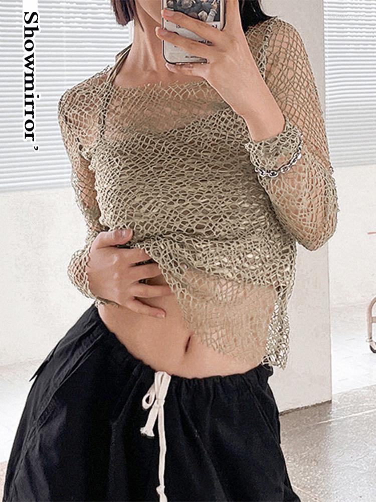 Women' T Shirts Showmirror Chic Hollow Out Women Shirt Long Sleeve Skinny Harajuku Fishnet Crop Top Summer Sexy Streetwear Bas, Khaki
Women' T Shirts Showmirror Chic Hollow Out Women Shirt Long Sleeve Skinny Harajuku Fishnet Crop Top Summer Sexy Streetwear Bas, Khaki