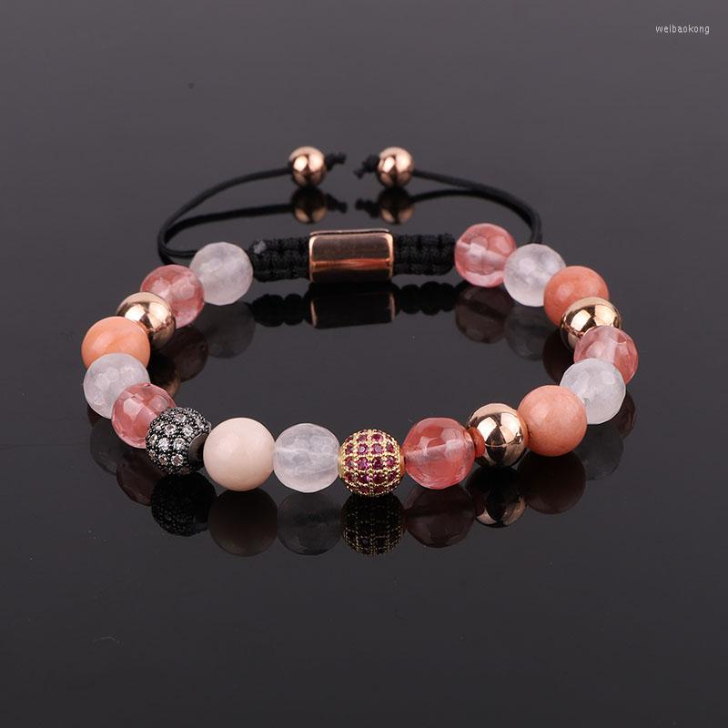 Strand Jaravvi High Quality 8mm Natural Stone Quartz CZ Ball Braided Friendship Adjustable Bracelet For Women
Strand Jaravvi High Quality 8mm Natural Stone Quartz CZ Ball Braided Friendship Adjustable Bracelet For Women