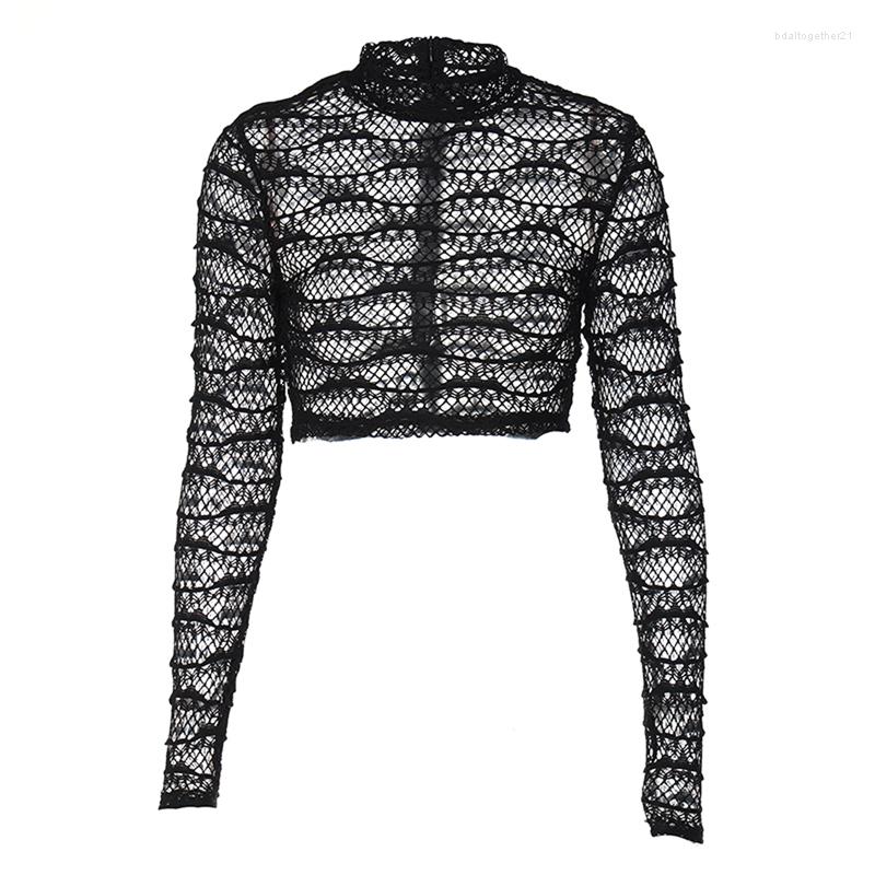 Women' T Shirts Women' Hollow Perspective Crop Tops Mock Neck Long Sleeve Cut-out Back Zipper Short T-shirts Blouse, Black
Women' T Shirts Women' Hollow Perspective Crop Tops Mock Neck Long Sleeve Cut-out Back Zipper Short T-shirts Blouse, Black
