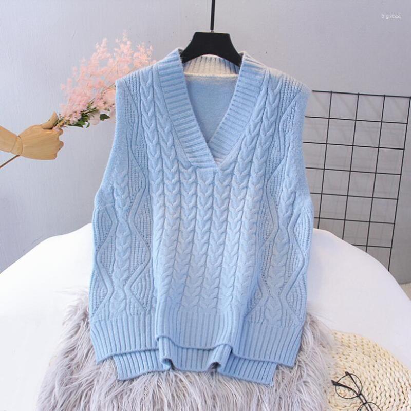 Women' Vests Vest Women Autumn Loose Knitted Sweater Ladies V-Neck Pullover Tops School Teenager Girls Waistcoat Female Coat Pull Femme, Green vest
Women' Vests Vest Women Autumn Loose Knitted Sweater Ladies V-Neck Pullover Tops School Teenager Girls Waistcoat Female Coat Pull Femme, Green vest