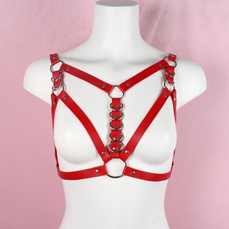 Garters 2023 Fashion Red Harajuku Women Harness Bra PU Leather Sword Belt Adjustable Metal Buckle Chest Bondage Cage Clothes Accessories, Style 3
Garters 2023 Fashion Red Harajuku Women Harness Bra PU Leather Sword Belt Adjustable Metal Buckle Chest Bondage Cage Clothes Accessories, Style 3