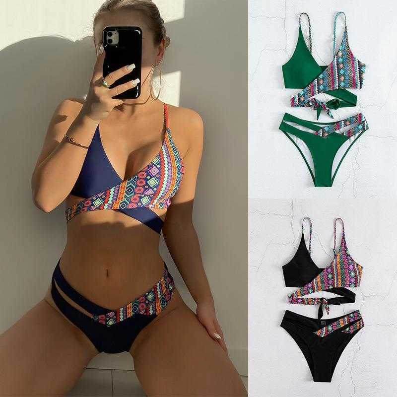 High Waist Triangle Double Shoulder Bikini Ethnic Style Cross Spring Bathing, Solid black
High Waist Triangle Double Shoulder Bikini Ethnic Style Cross Spring Bathing, Solid black