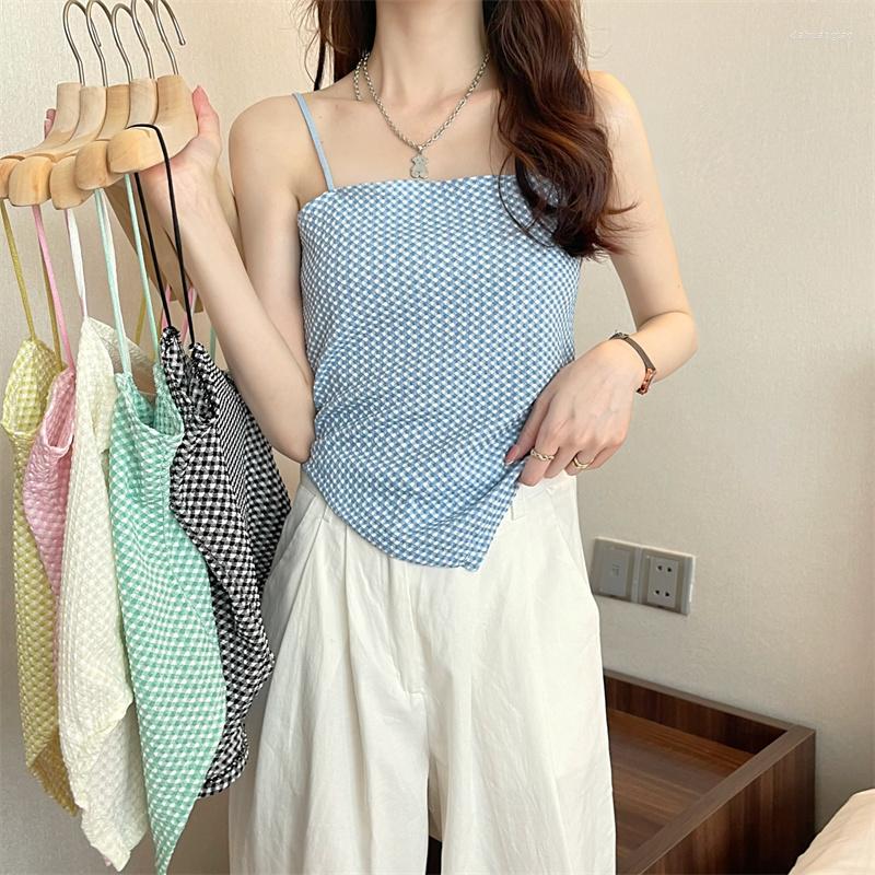Women's Tanks Summer Plaid Crop Top Sexy Sleeveless Corset Camis Spaghetti Strap Tank Basic Vest Party Club Ladies Streetwear Ropa Mujer, Black
Women's Tanks Summer Plaid Crop Top Sexy Sleeveless Corset Camis Spaghetti Strap Tank Basic Vest Party Club Ladies Streetwear Ropa Mujer, Black