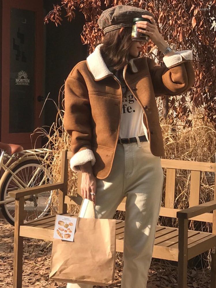 Women's Fur Real S 2023 Winter Korean Version American Retro Suede Splicing Lamb Wool Thickened Warm Long Sleeve Coat Women Clothes, Camel
Women's Fur Real S 2023 Winter Korean Version American Retro Suede Splicing Lamb Wool Thickened Warm Long Sleeve Coat Women Clothes, Camel