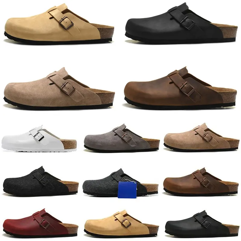 Boston Clog Men Women Designer Sandals Slippers Leather Bag Head Pull Cork Flats Mules Woody Loafers For Men Women Lazy Slipper Sandals Brown Black Slides Sliders, Color#12
Boston Clog Men Women Designer Sandals Slippers Leather Bag Head Pull Cork Flats Mules Woody Loafers For Men Women Lazy Slipper Sandals Brown Black Slides Sliders, Color#12