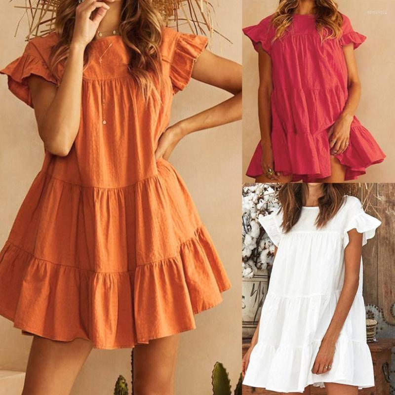 Casual Dresses Women Sexy Ruffle Short Sleeve Mini Dress Evening Party Sleeveless Knit For Maxi, White
Casual Dresses Women Sexy Ruffle Short Sleeve Mini Dress Evening Party Sleeveless Knit For Maxi, White