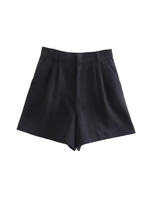 Women's Two Piece Pants TRAF Women Fashion Front Buttons Waistcoat And High Waist Bermuda Shorts Female Two Pieces Sets Mujer 230214
