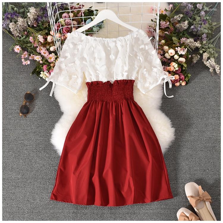 Casual Dresses Summer 2023 Chic Stitching Dress With Diagonal Stripes Three-dimensional Flowers Sweet Fake Two-piece Waist Slimming, Blue
Casual Dresses Summer 2023 Chic Stitching Dress With Diagonal Stripes Three-dimensional Flowers Sweet Fake Two-piece Waist Slimming, Blue