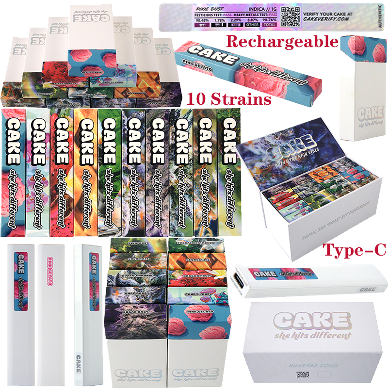 New Cake 5th Gen E Cigarette Rechargeable Disposable Vape Pen 1ml Starter Kit Vapes Cartridges Empty Carts Device Pods Vaporizer Pod She Hit Different 10 Flavors
New Cake 5th Gen E Cigarette Rechargeable Disposable Vape Pen 1ml Starter Kit Vapes Cartridges Empty Carts Device Pods Vaporizer Pod She Hit Different 10 Flavors