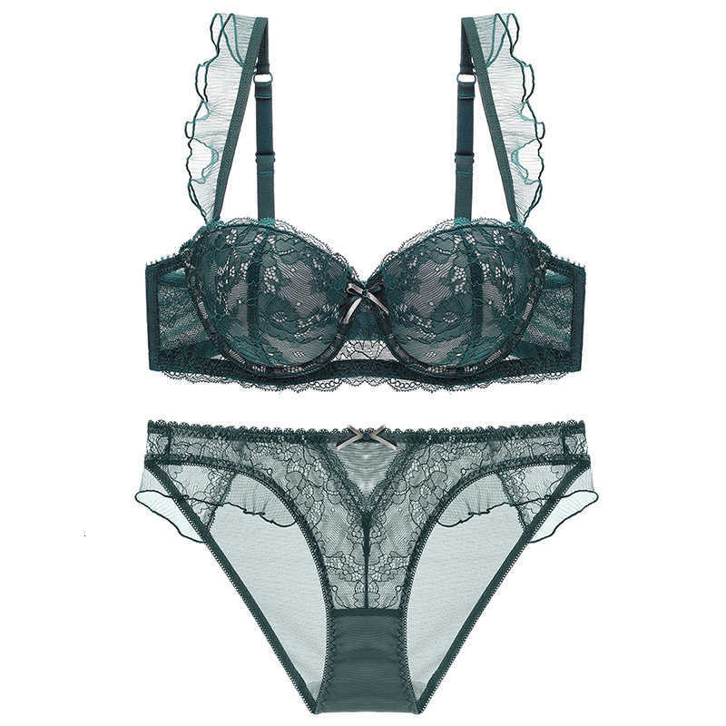 Ladies Bra Set Fashion Transparent Underwear Custom Embroidery Black Women Sexy Panty and, Dark green
Ladies Bra Set Fashion Transparent Underwear Custom Embroidery Black Women Sexy Panty and, Dark green