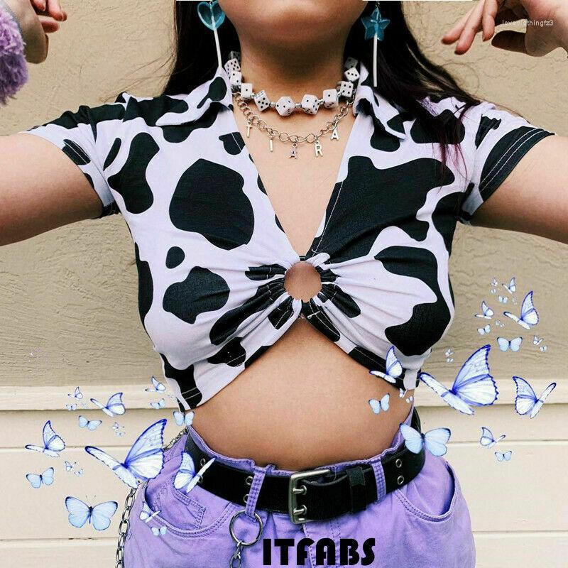 Women' T Shirts Est Fashion Women Cow Print Top Summer Short Sleeve Sexy Deep V Neck Low-cut Casual Tops Party T-Shirt M L, Black
Women' T Shirts Est Fashion Women Cow Print Top Summer Short Sleeve Sexy Deep V Neck Low-cut Casual Tops Party T-Shirt M L, Black