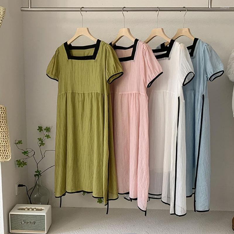 Party Dresses Summer Square Collar Short Sleeve Dress For Women 2023 Casual Loose Contrast Color Vacation Style Chic Female, White
Party Dresses Summer Square Collar Short Sleeve Dress For Women 2023 Casual Loose Contrast Color Vacation Style Chic Female, White