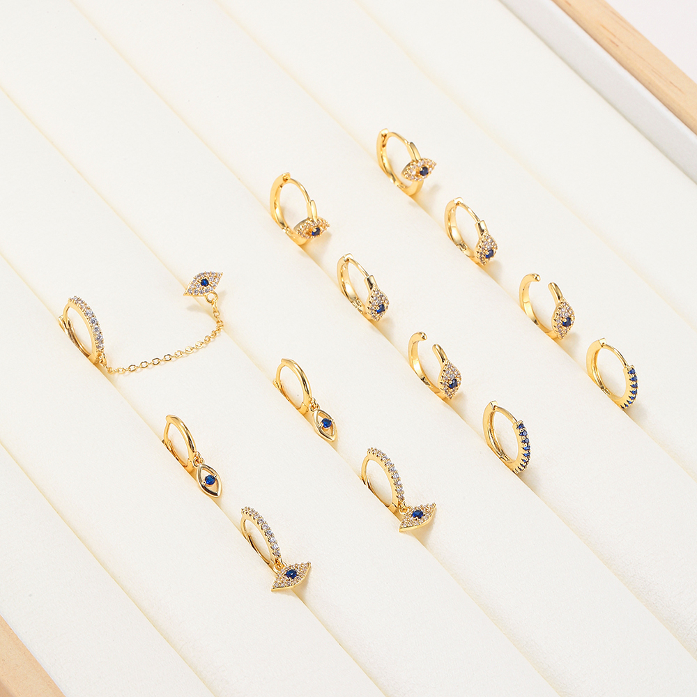 1PC Stainless Steel Ear Cartilage Piercing Hoop Earrings for Women Small Hie Evil Eye Earings Party Punk Jewelry Accessory