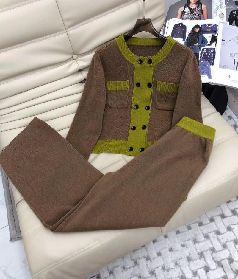 Women' Two Piece Pants 2023 Women Fashion Knitted Color Matching Pocket Casual Suit Top Trousers 2-piece Set 1108
Women' Two Piece Pants 2023 Women Fashion Knitted Color Matching Pocket Casual Suit Top Trousers 2-piece Set 1108